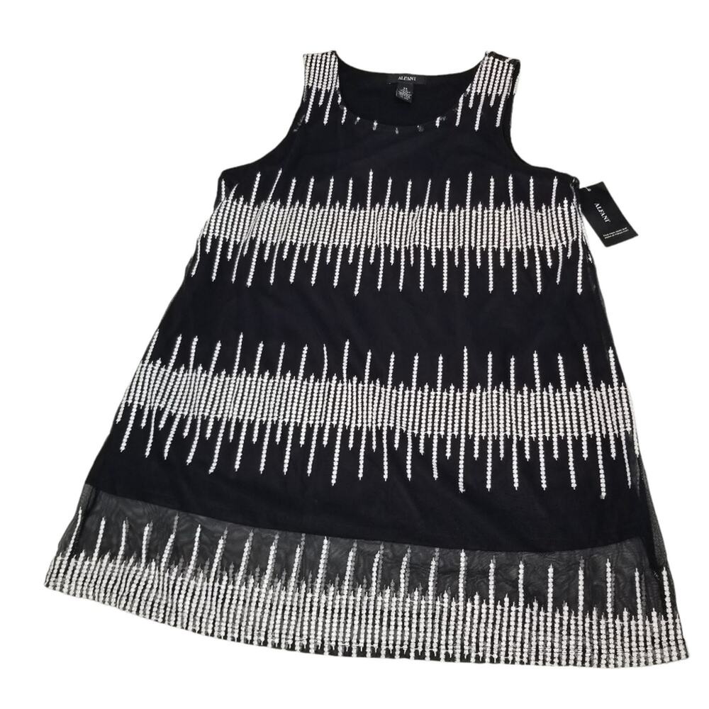 NWT Alfani Deep Black Dressy Tank Top Size XS - Picture 7 of 7
